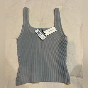 Gray sculpt knit tank from Aritzia- Babaton